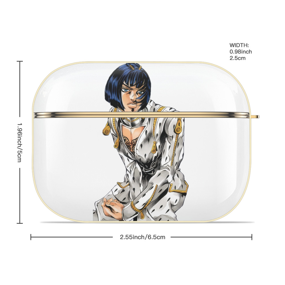 ジョジョの奇妙な冒険 ブローノ?ブチャラティ JoJo's Bizarre Adventure Bruno Bucciarati 【AirPods Pro用】ハードシェル保護ケース｜耐衝撃・防指紋・カラビナ付き商品仕様