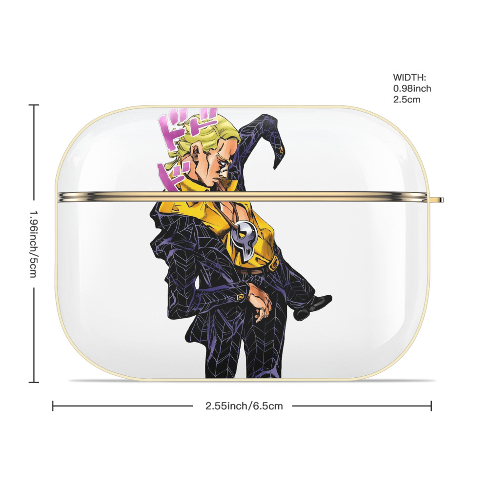 ジョジョの奇妙な冒険 プロシュート JoJo's Bizarre Adventure Prosciutto 【AirPods Pro用】ハードシェル保護ケース｜耐衝撃・防指紋・カラビナ付き商品仕様