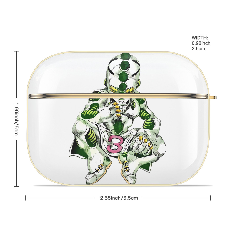 ジョジョの奇妙な冒険 広瀨康一 JoJo's Bizarre Adventure Hirose Koichi 【AirPods Pro用】ハードシェル保護ケース｜耐衝撃・防指紋・カラビナ付き商品仕様
