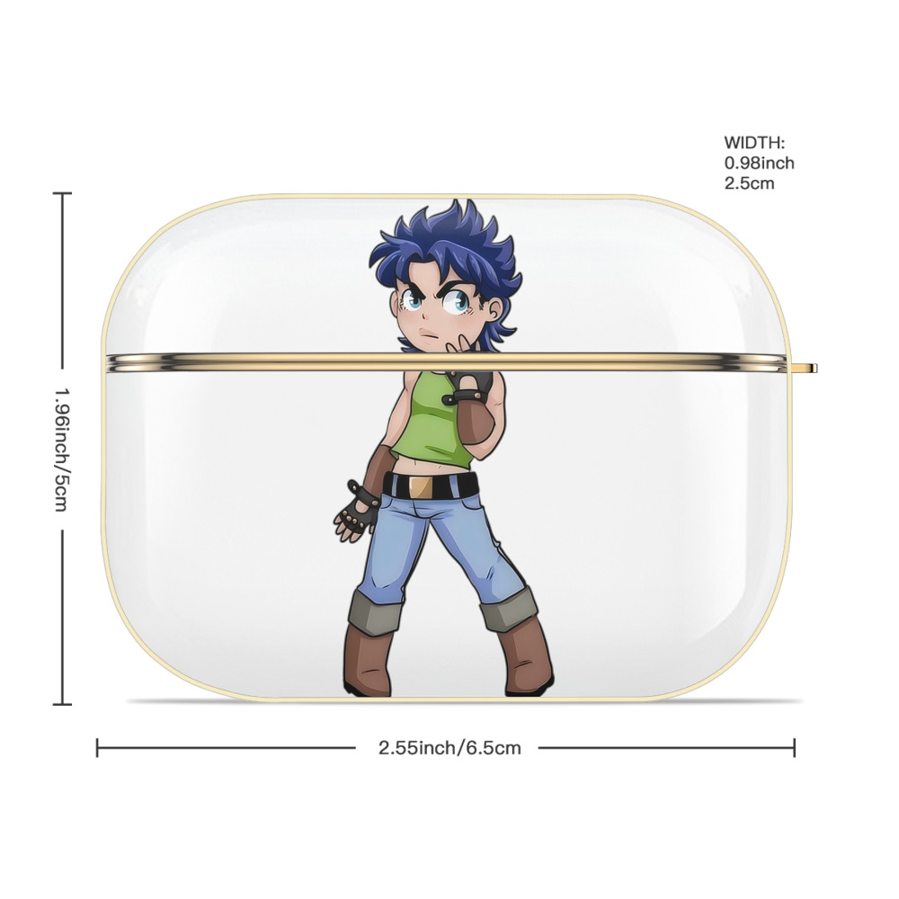 ジョジョの奇妙な冒険 広瀨康一 JoJo's Bizarre Adventure Hirose Koichi 【AirPods Pro用】ハードシェル保護ケース｜耐衝撃・防指紋・カラビナ付き商品仕様