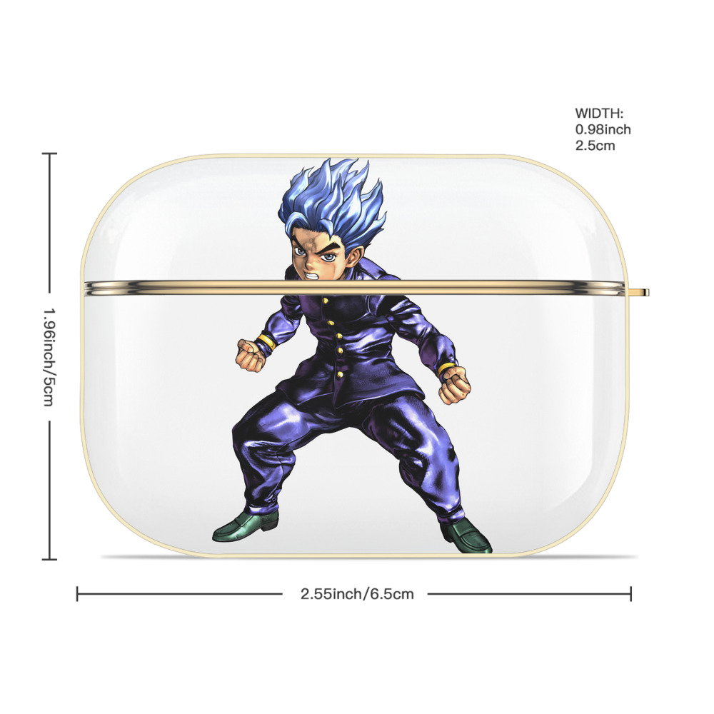 ジョジョの奇妙な冒険 広瀨康一 JoJo's Bizarre Adventure Hirose Koichi 【AirPods Pro用】ハードシェル保護ケース｜耐衝撃・防指紋・カラビナ付き商品仕様