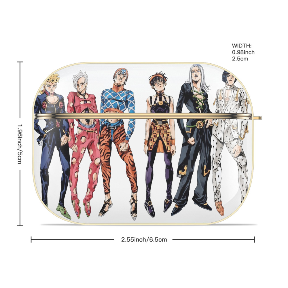 ジョジョの奇妙な冒険 JoJo's Bizarre Adventure 【AirPods Pro用】ハードシェル保護ケース｜耐衝撃・防指紋・カラビナ付き商品仕様