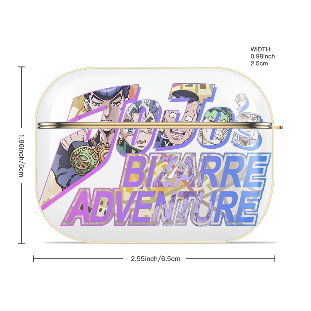 ジョジョの奇妙な冒険 JoJo's Bizarre Adventure 【AirPods Pro用】ハードシェル保護ケース｜耐衝撃・防指紋・カラビナ付き商品仕様