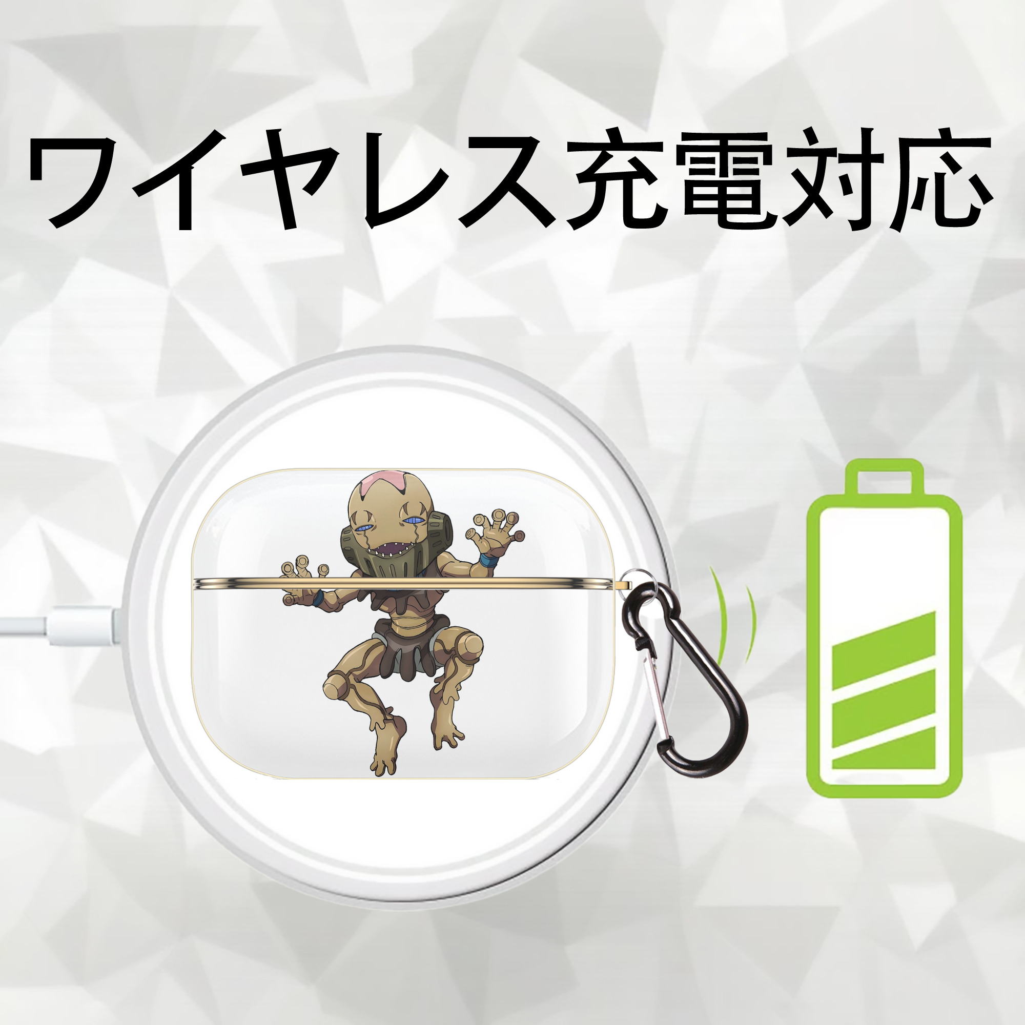 ジョジョの奇妙な冒険 JoJo's Bizarre Adventure 【AirPods Pro用】ハードシェル保護ケース｜耐衝撃・防指紋・カラビナ付き商品仕様