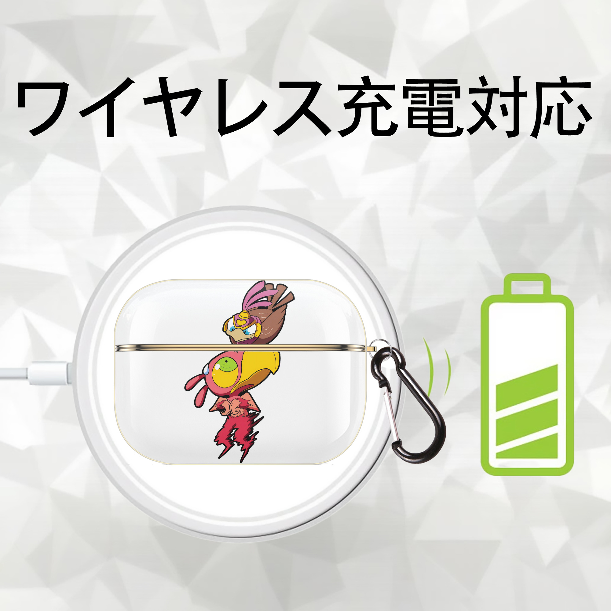 ジョジョの奇妙な冒険 JoJo's Bizarre Adventure 【AirPods Pro用】ハードシェル保護ケース｜耐衝撃・防指紋・カラビナ付き商品仕様