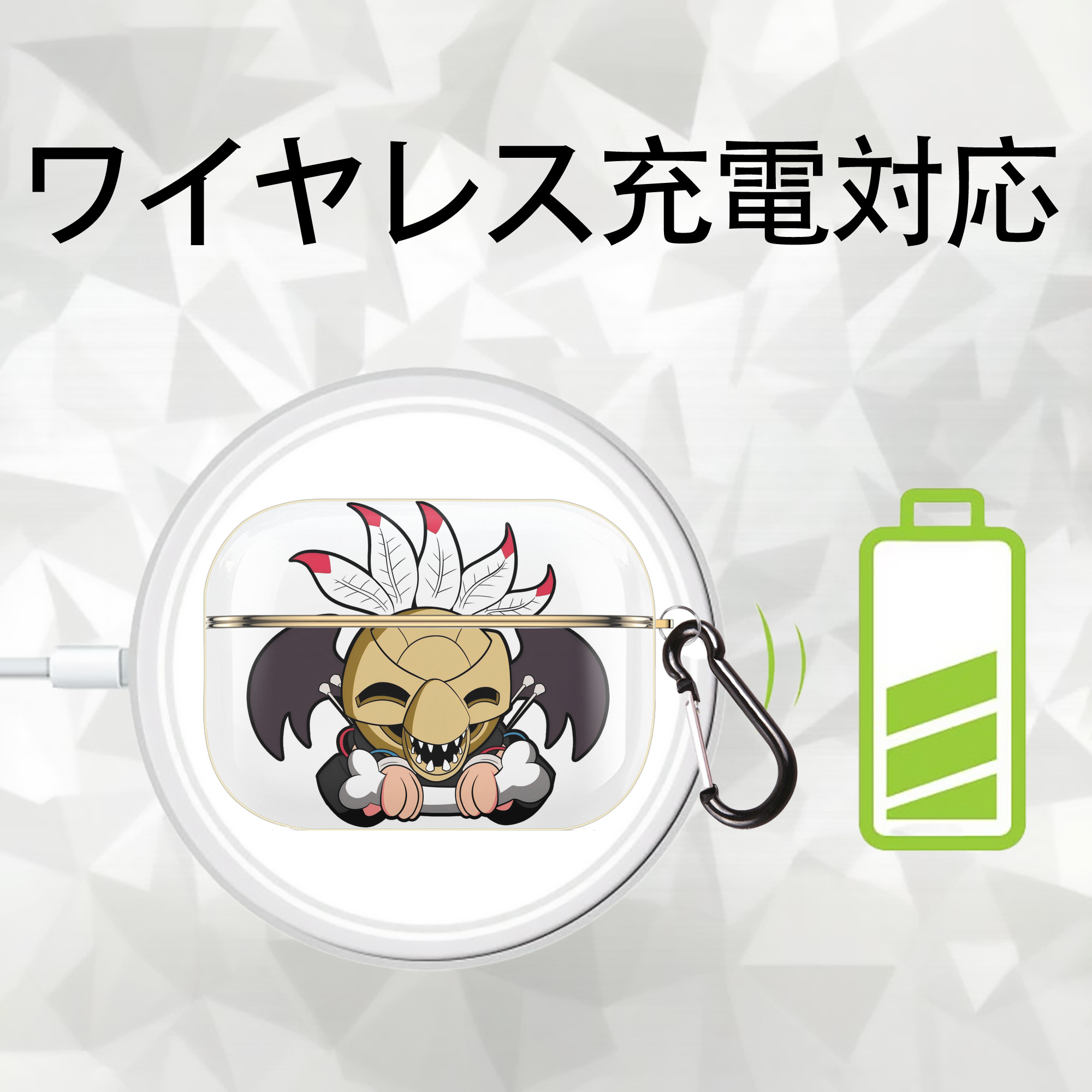 ジョジョの奇妙な冒険 JoJo's Bizarre Adventure 【AirPods Pro用】ハードシェル保護ケース｜耐衝撃・防指紋・カラビナ付き商品仕様