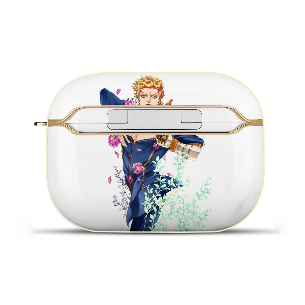 （画像用） ジョジョの奇妙な冒険 ジョルノ?ジョバァーナ JoJo's Bizarre Adventure Giorno Giovanna 【AirPods Pro用】ハードシェル保護ケース｜耐衝撃・防指紋・カラビナ付き商品仕様