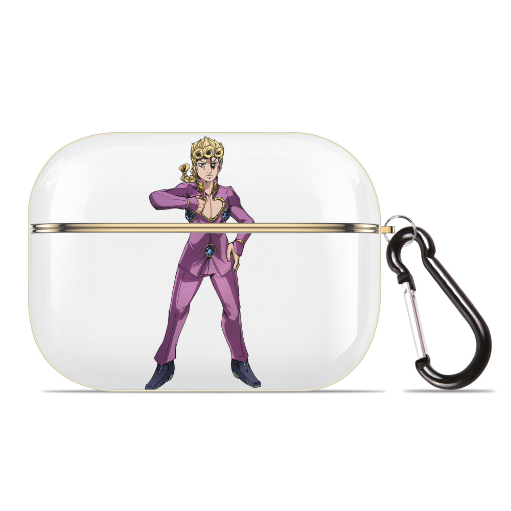 （画像用） ジョジョの奇妙な冒険 ジョルノ?ジョバァーナ JoJo's Bizarre Adventure Giorno Giovanna 【AirPods Pro用】ハードシェル保護ケース｜耐衝撃・防指紋・カラビナ付き商品仕様