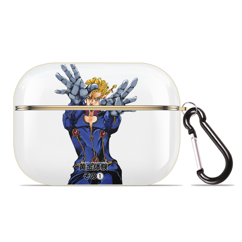 （画像用） ジョジョの奇妙な冒険 ジョルノ?ジョバァーナ JoJo's Bizarre Adventure Giorno Giovanna 【AirPods Pro用】ハードシェル保護ケース｜耐衝撃・防指紋・カラビナ付き商品仕様