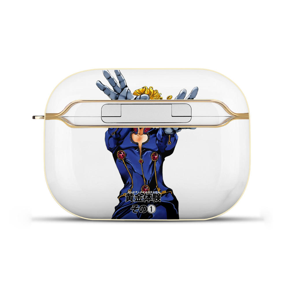 （画像用） ジョジョの奇妙な冒険 ジョルノ?ジョバァーナ JoJo's Bizarre Adventure Giorno Giovanna 【AirPods Pro用】ハードシェル保護ケース｜耐衝撃・防指紋・カラビナ付き商品仕様