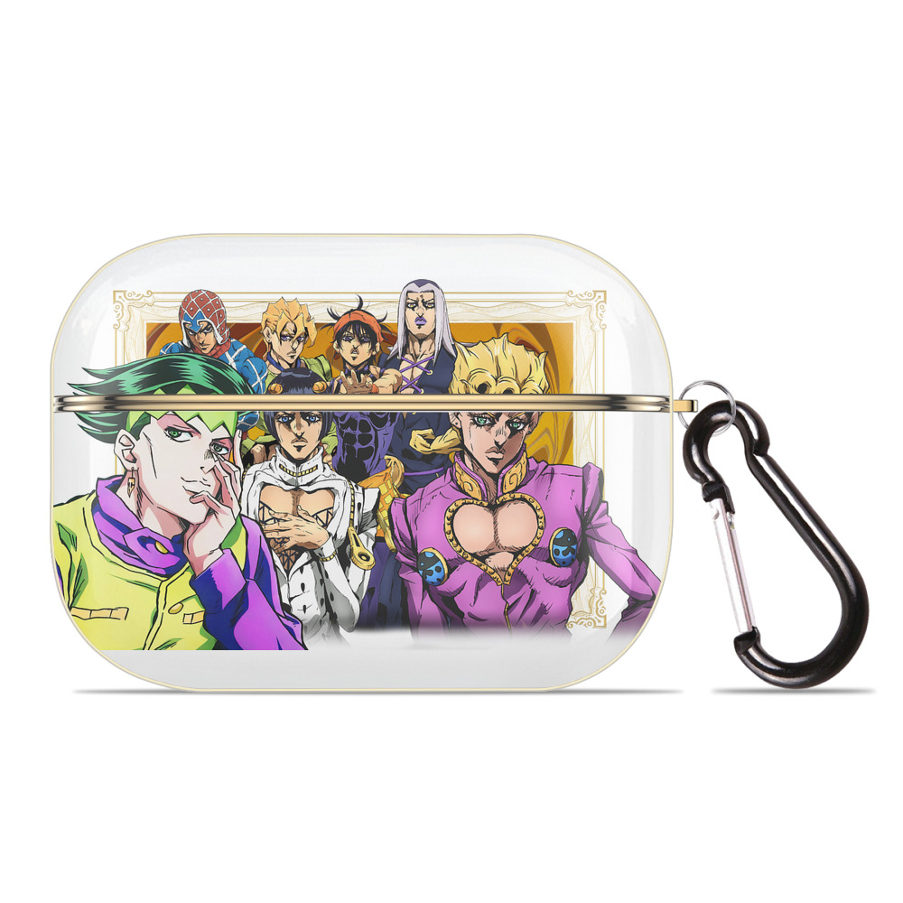 （画像用） ジョジョの奇妙な冒険 ジョルノ?ジョバァーナ JoJo's Bizarre Adventure Giorno Giovanna 【AirPods Pro用】ハードシェル保護ケース｜耐衝撃・防指紋・カラビナ付き商品仕様
