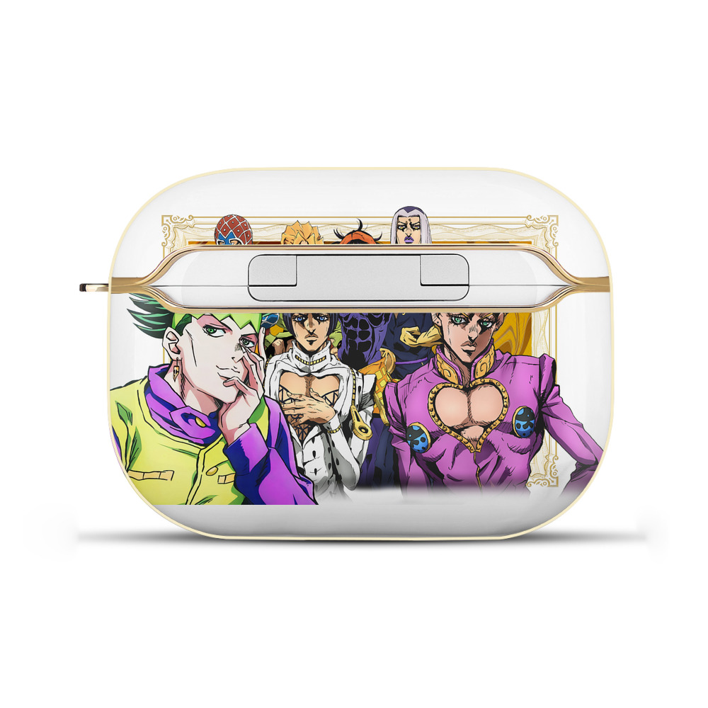 （画像用） ジョジョの奇妙な冒険 ジョルノ?ジョバァーナ JoJo's Bizarre Adventure Giorno Giovanna 【AirPods Pro用】ハードシェル保護ケース｜耐衝撃・防指紋・カラビナ付き商品仕様