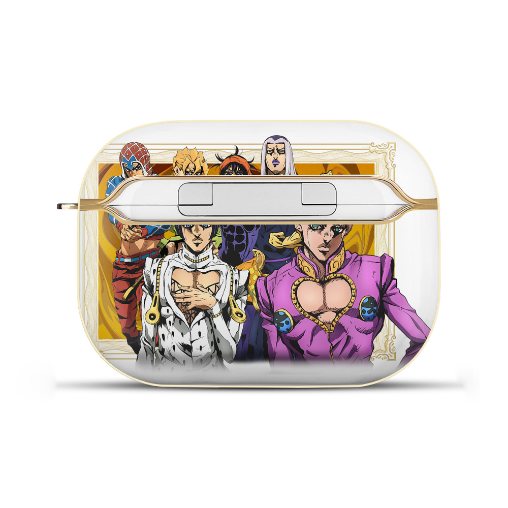 （画像用） ジョジョの奇妙な冒険 ジョルノ?ジョバァーナ JoJo's Bizarre Adventure Giorno Giovanna 【AirPods Pro用】ハードシェル保護ケース｜耐衝撃・防指紋・カラビナ付き商品仕様