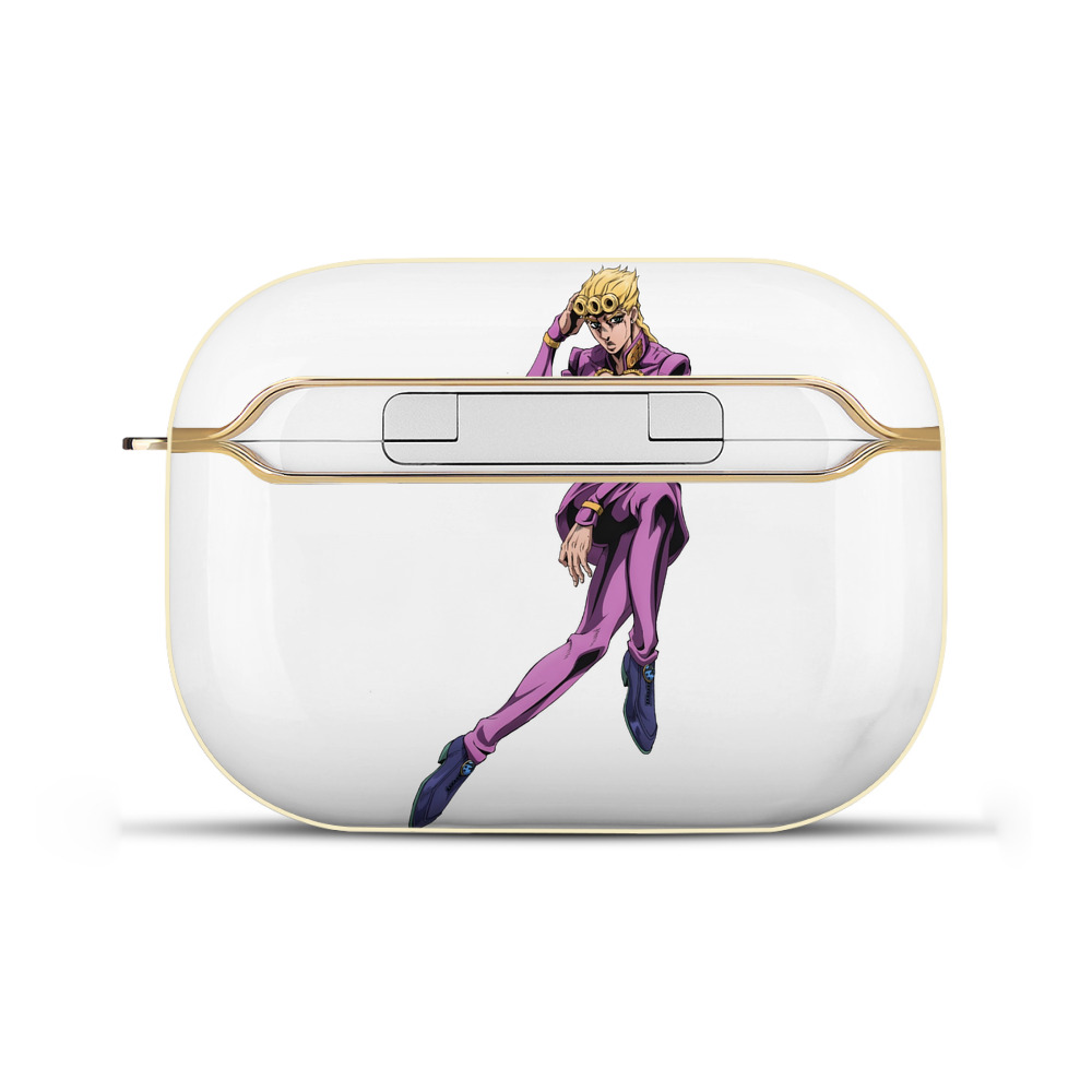 （画像用） ジョジョの奇妙な冒険 ジョルノ?ジョバァーナ JoJo's Bizarre Adventure Giorno Giovanna 【AirPods Pro用】ハードシェル保護ケース｜耐衝撃・防指紋・カラビナ付き商品仕様