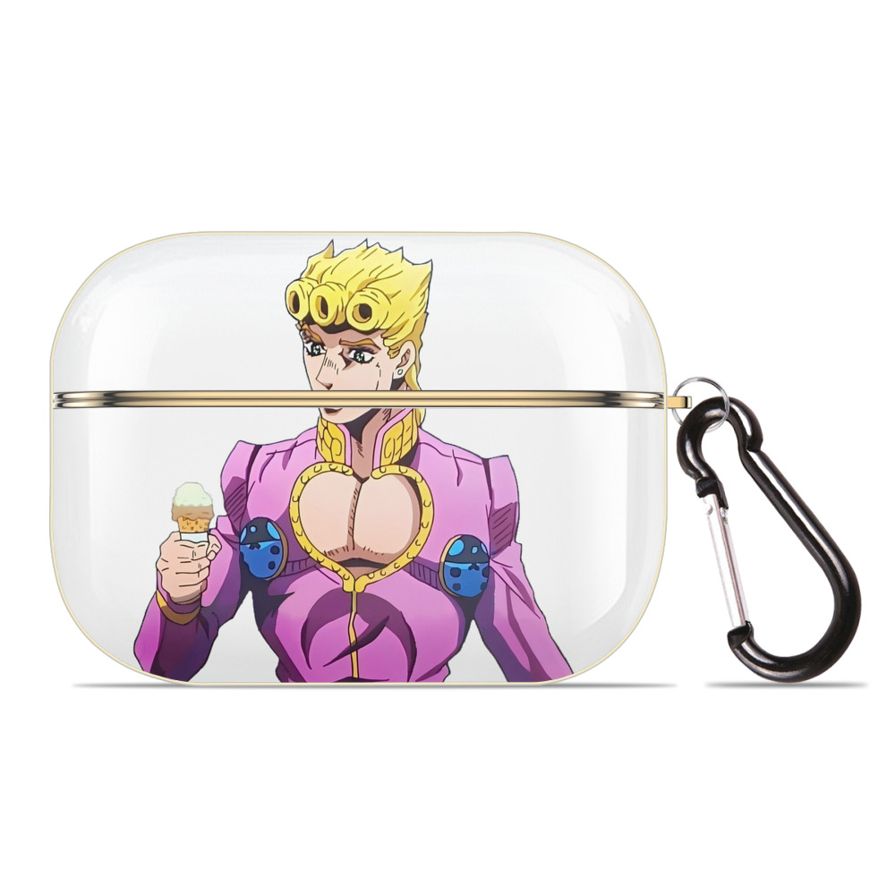 （画像用） ジョジョの奇妙な冒険 ジョルノ?ジョバァーナ JoJo's Bizarre Adventure Giorno Giovanna 【AirPods Pro用】ハードシェル保護ケース｜耐衝撃・防指紋・カラビナ付き商品仕様
