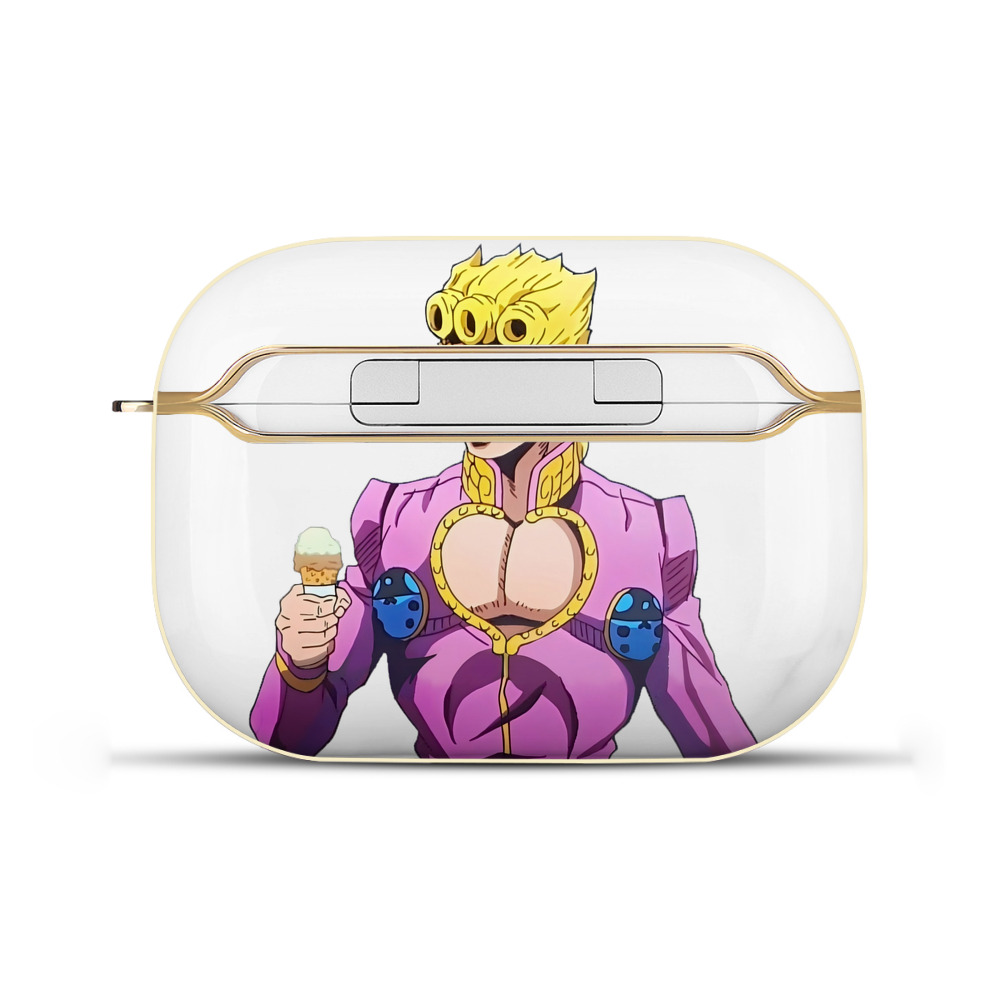 （画像用） ジョジョの奇妙な冒険 ジョルノ?ジョバァーナ JoJo's Bizarre Adventure Giorno Giovanna 【AirPods Pro用】ハードシェル保護ケース｜耐衝撃・防指紋・カラビナ付き商品仕様