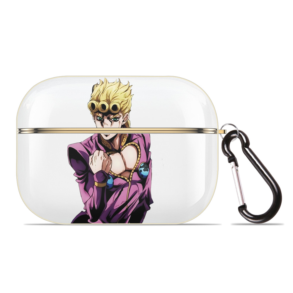 （画像用） ジョジョの奇妙な冒険 ジョルノ?ジョバァーナ JoJo's Bizarre Adventure Giorno Giovanna 【AirPods Pro用】ハードシェル保護ケース｜耐衝撃・防指紋・カラビナ付き商品仕様