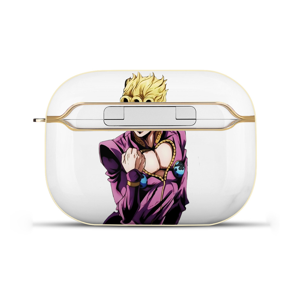 （画像用） ジョジョの奇妙な冒険 ジョルノ?ジョバァーナ JoJo's Bizarre Adventure Giorno Giovanna 【AirPods Pro用】ハードシェル保護ケース｜耐衝撃・防指紋・カラビナ付き商品仕様