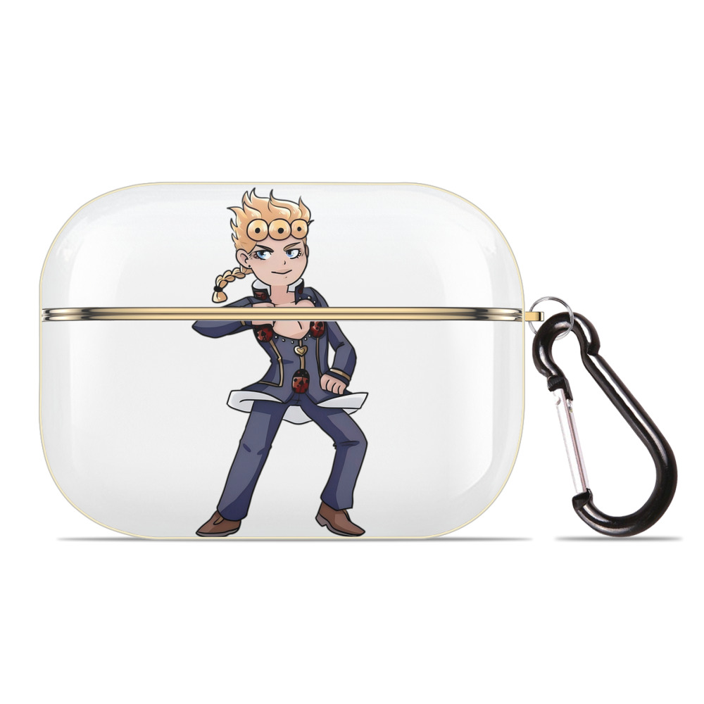 （画像用） ジョジョの奇妙な冒険 ジョルノ?ジョバァーナ JoJo's Bizarre Adventure Giorno Giovanna 【AirPods Pro用】ハードシェル保護ケース｜耐衝撃・防指紋・カラビナ付き商品仕様