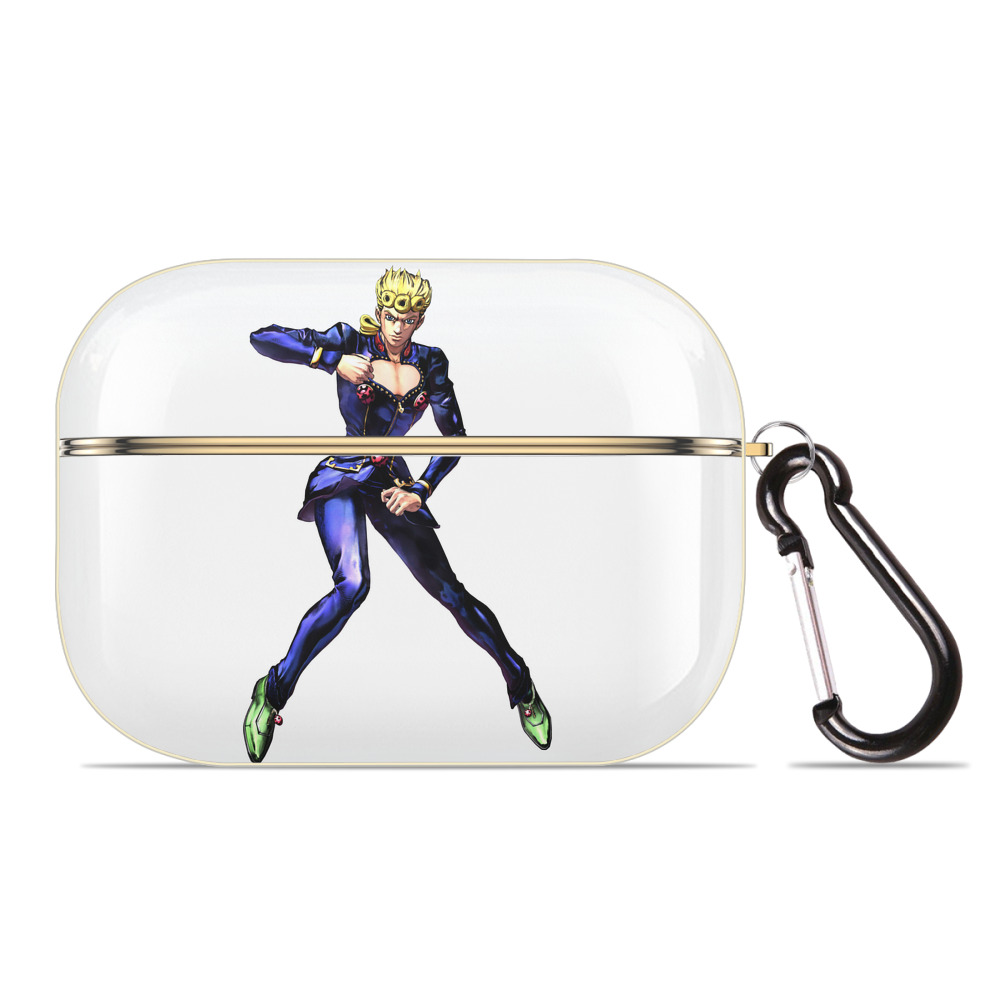 （画像用） ジョジョの奇妙な冒険 ジョルノ?ジョバァーナ JoJo's Bizarre Adventure Giorno Giovanna 【AirPods Pro用】ハードシェル保護ケース｜耐衝撃・防指紋・カラビナ付き商品仕様