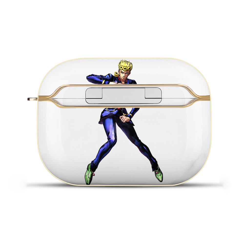 （画像用） ジョジョの奇妙な冒険 ジョルノ?ジョバァーナ JoJo's Bizarre Adventure Giorno Giovanna 【AirPods Pro用】ハードシェル保護ケース｜耐衝撃・防指紋・カラビナ付き商品仕様