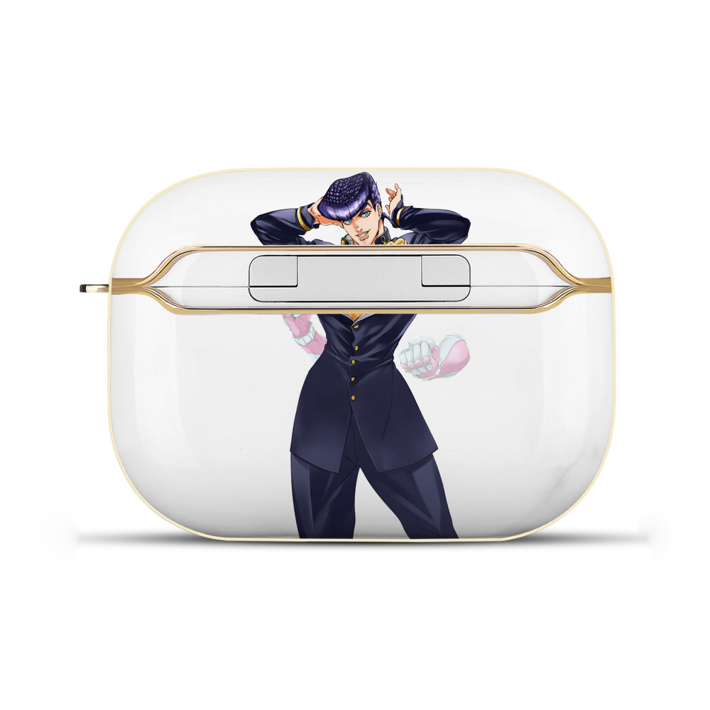 （画像用） ジョジョの奇妙な冒険 ひがしかた じょうすけ JoJo's Bizarre Adventure Higashikata Josuke 【AirPods Pro用】ハードシェル保護ケース｜耐衝撃・防指紋・カラビナ付き商品仕様