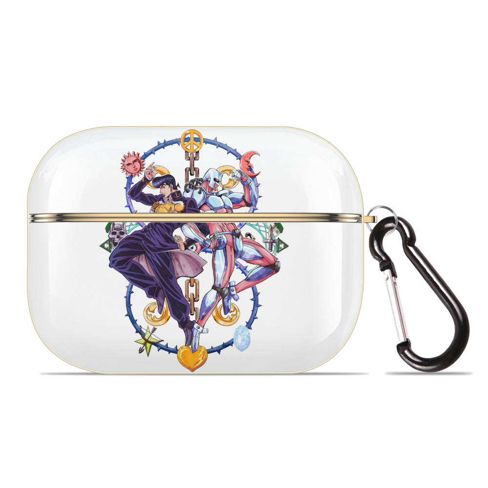 （画像用） ジョジョの奇妙な冒険 ひがしかた じょうすけ JoJo's Bizarre Adventure Higashikata Josuke 【AirPods Pro用】ハードシェル保護ケース｜耐衝撃・防指紋・カラビナ付き商品仕様