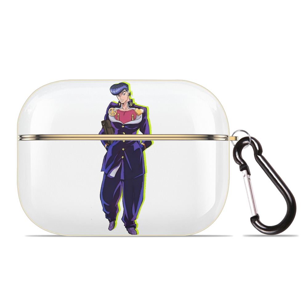 （画像用） ジョジョの奇妙な冒険 ひがしかた じょうすけ JoJo's Bizarre Adventure Higashikata Josuke 【AirPods Pro用】ハードシェル保護ケース｜耐衝撃・防指紋・カラビナ付き商品仕様