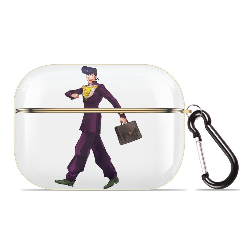（画像用） ジョジョの奇妙な冒険 ひがしかた じょうすけ JoJo's Bizarre Adventure Higashikata Josuke 【AirPods Pro用】ハードシェル保護ケース｜耐衝撃・防指紋・カラビナ付き商品仕様