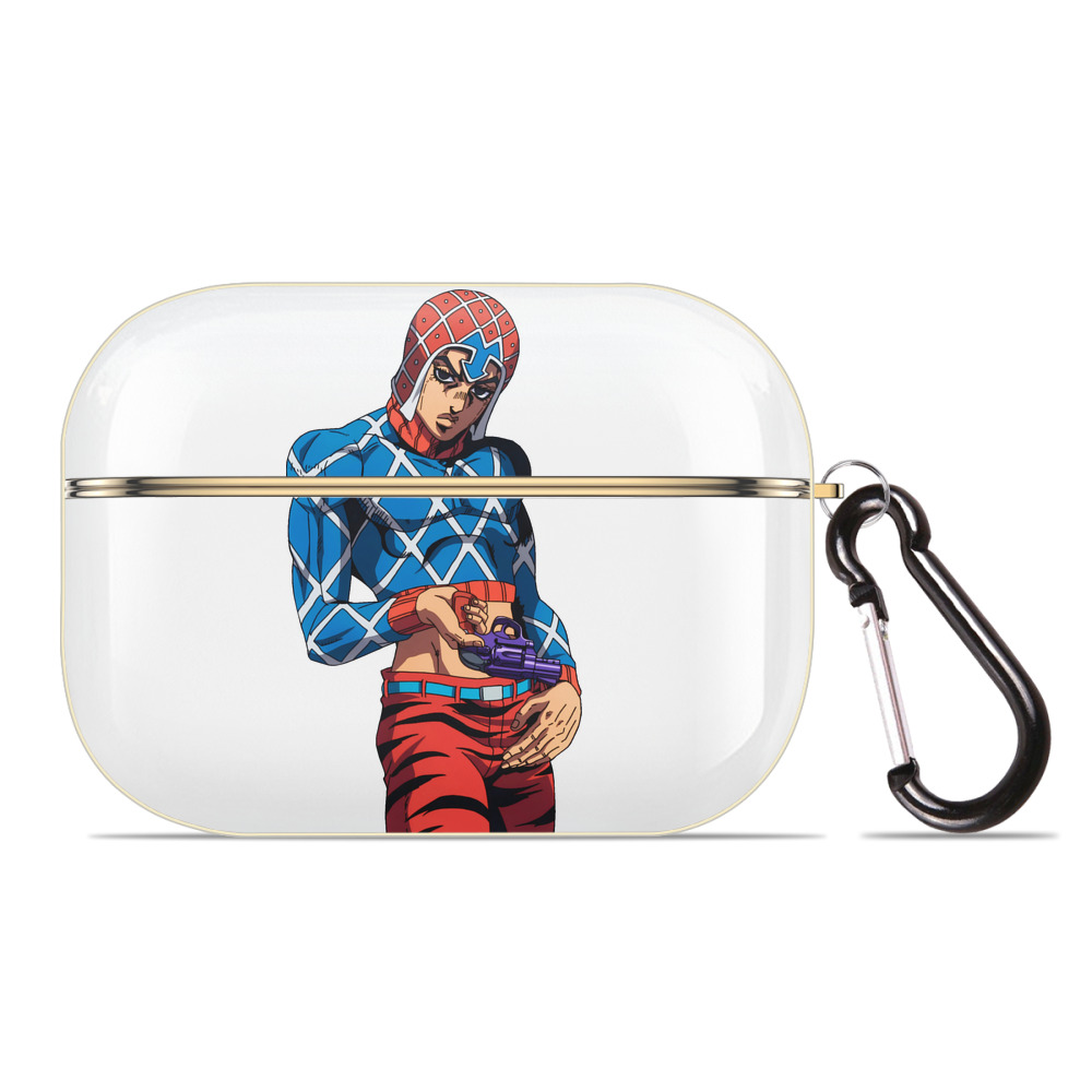 （画像用） ジョジョの奇妙な冒険 グイード?ミスタ JoJo's Bizarre Adventure Guido Mista 【AirPods Pro用】ハードシェル保護ケース｜耐衝撃・防指紋・カラビナ付き商品仕様