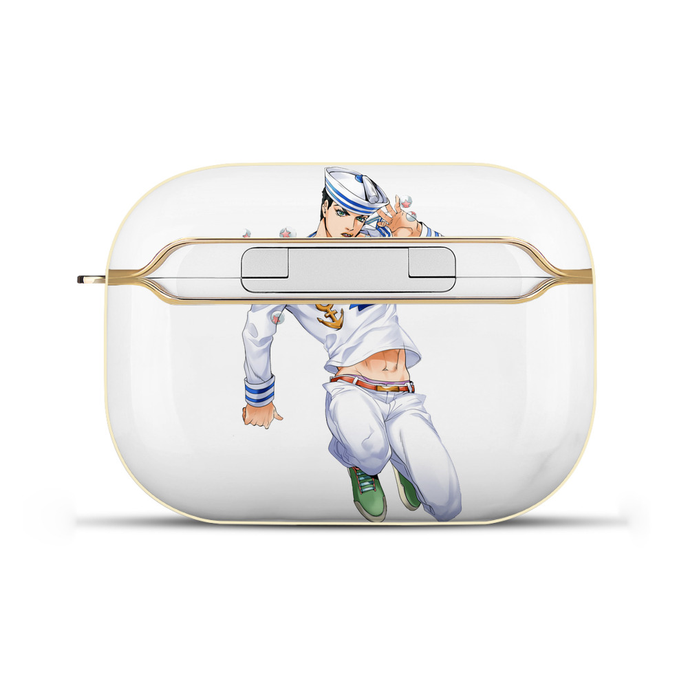 （画像用） ジョジョの奇妙な冒険 東方定助 JoJo's Bizarre Adventure Higashikata Josuke 【AirPods Pro用】ハードシェル保護ケース｜耐衝撃・防指紋・カラビナ付き商品仕様