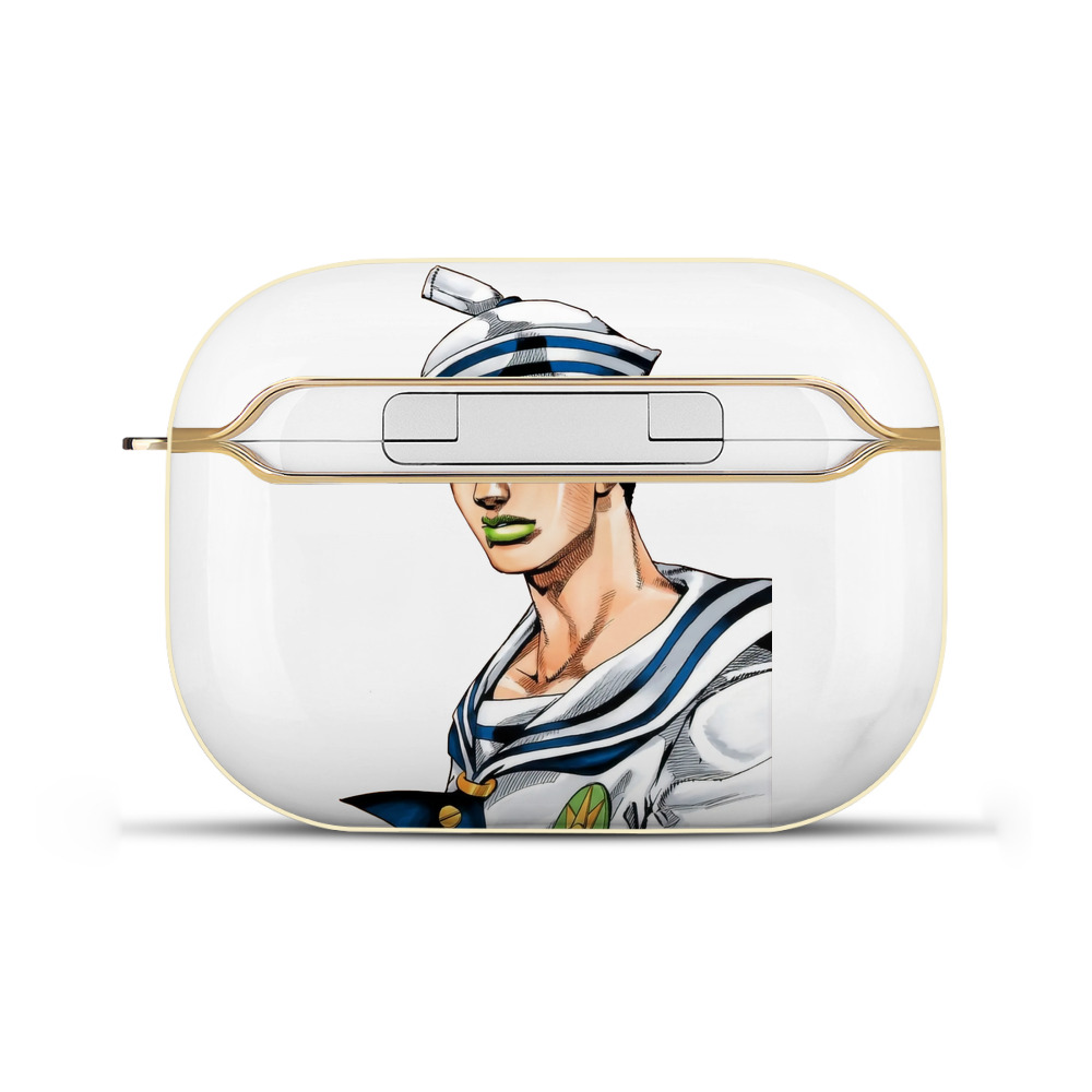 （画像用） ジョジョの奇妙な冒険 東方定助 JoJo's Bizarre Adventure Higashikata Josuke 【AirPods Pro用】ハードシェル保護ケース｜耐衝撃・防指紋・カラビナ付き商品仕様