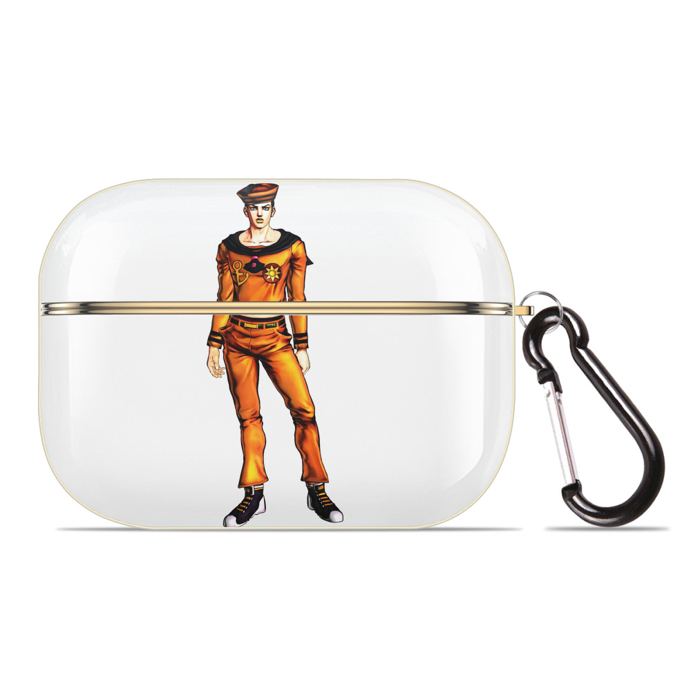 （画像用） ジョジョの奇妙な冒険 東方定助 JoJo's Bizarre Adventure Higashikata Josuke 【AirPods Pro用】ハードシェル保護ケース｜耐衝撃・防指紋・カラビナ付き商品仕様