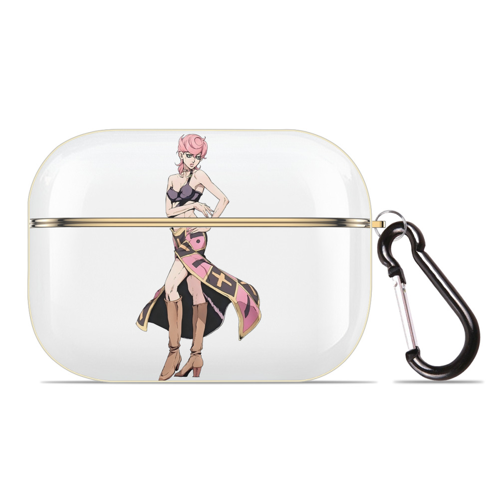 （画像用） ジョジョの奇妙な冒険 トリッシュ?ウナ JoJo's Bizarre Adventure Trish Una 【AirPods Pro用】ハードシェル保護ケース｜耐衝撃・防指紋・カラビナ付き商品仕様