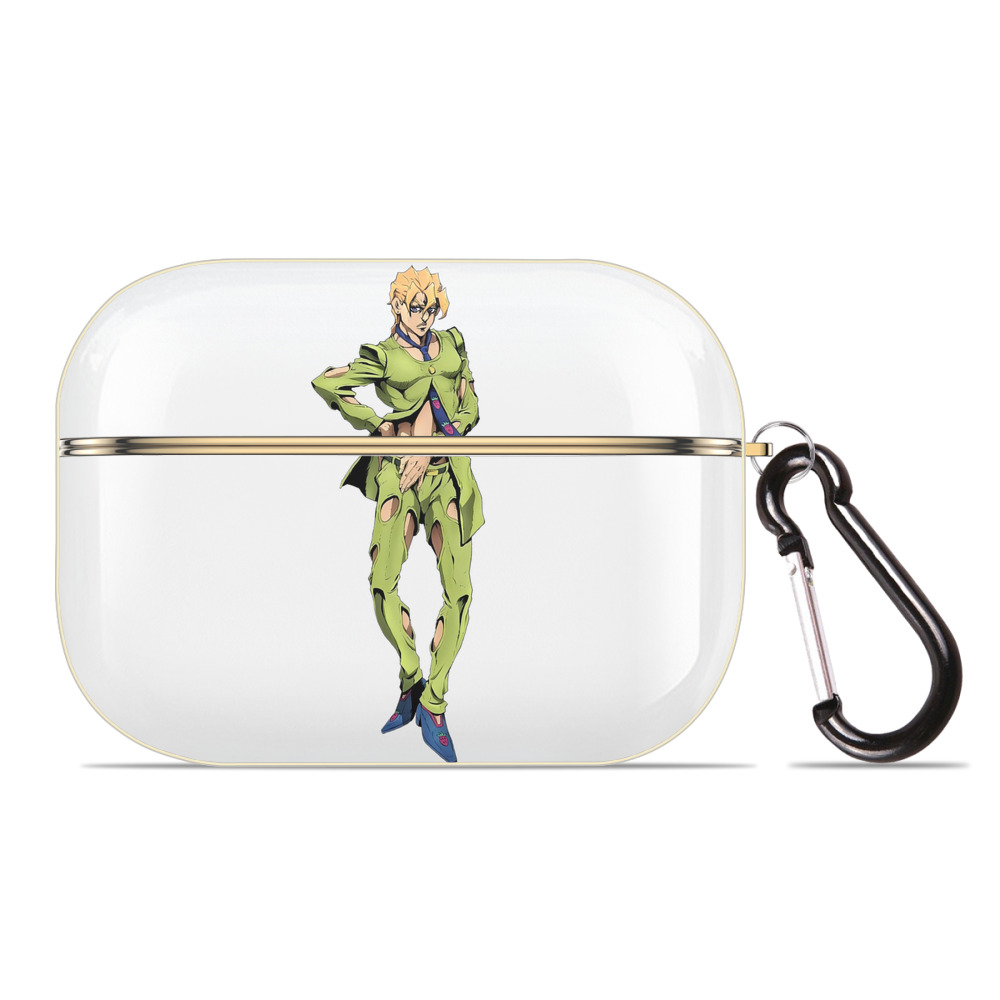 （画像用） ジョジョの奇妙な冒険 パンナコッタ?フー JoJo's Bizarre Adventure Pannacotta Fugo 【AirPods Pro用】ハードシェル保護ケース｜耐衝撃・防指紋・カラビナ付き商品仕様