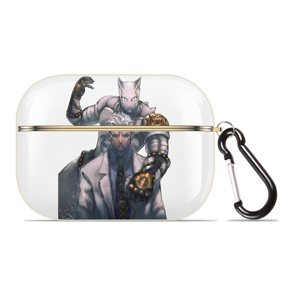 （画像用） ジョジョの奇妙な冒険 きら よしかげ JoJo's Bizarre Adventure Kira Yoshikage 【AirPods Pro用】ハードシェル保護ケース｜耐衝撃・防指紋・カラビナ付き商品仕様