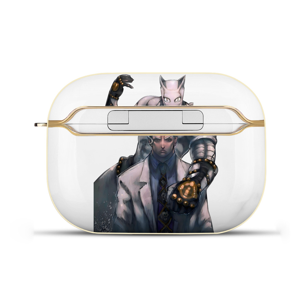 （画像用） ジョジョの奇妙な冒険 きら よしかげ JoJo's Bizarre Adventure Kira Yoshikage 【AirPods Pro用】ハードシェル保護ケース｜耐衝撃・防指紋・カラビナ付き商品仕様