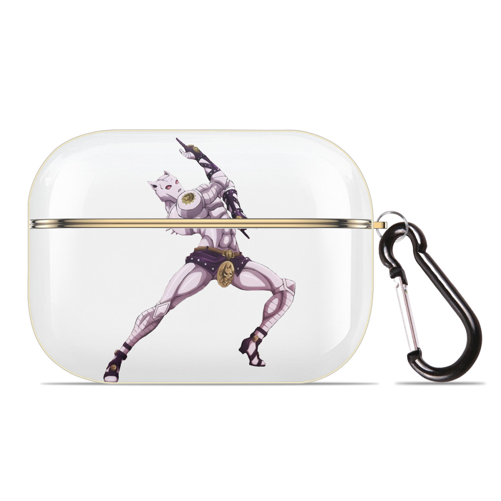（画像用） ジョジョの奇妙な冒険 きら よしかげ JoJo's Bizarre Adventure Kira Yoshikage 【AirPods Pro用】ハードシェル保護ケース｜耐衝撃・防指紋・カラビナ付き商品仕様
