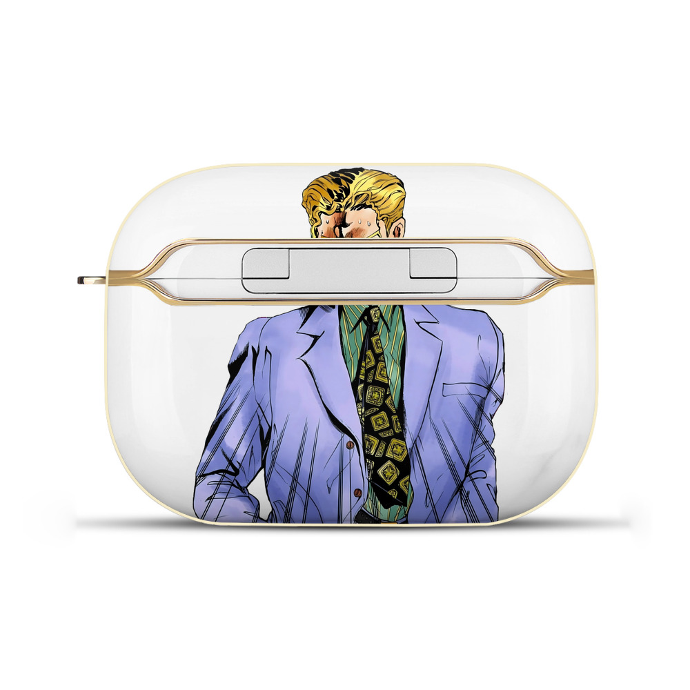 （画像用） ジョジョの奇妙な冒険 きら よしかげ JoJo's Bizarre Adventure Kira Yoshikage 【AirPods Pro用】ハードシェル保護ケース｜耐衝撃・防指紋・カラビナ付き商品仕様