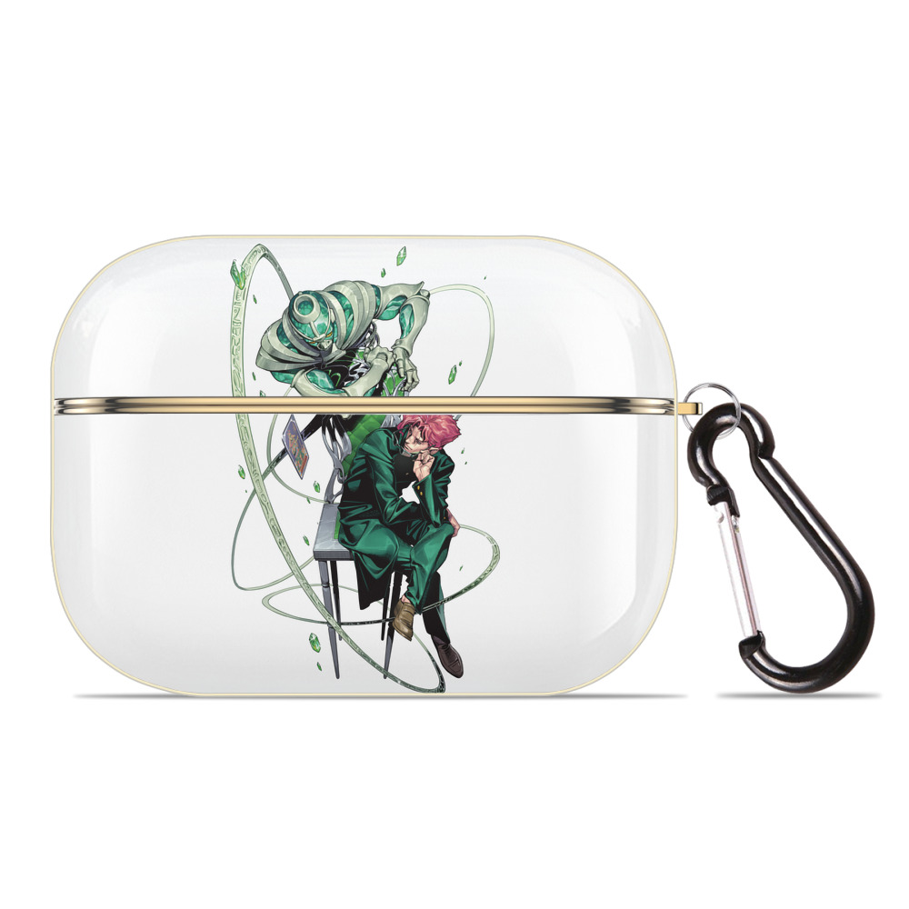 （画像用） ジョジョの奇妙な冒険 花京院 典明（かきょういん のりあき） JoJo's Bizarre Adventure Kakyoin Noriaki 【AirPods Pro用】ハードシェル保護ケース｜耐衝撃・防指紋・カラビナ付き商品仕様