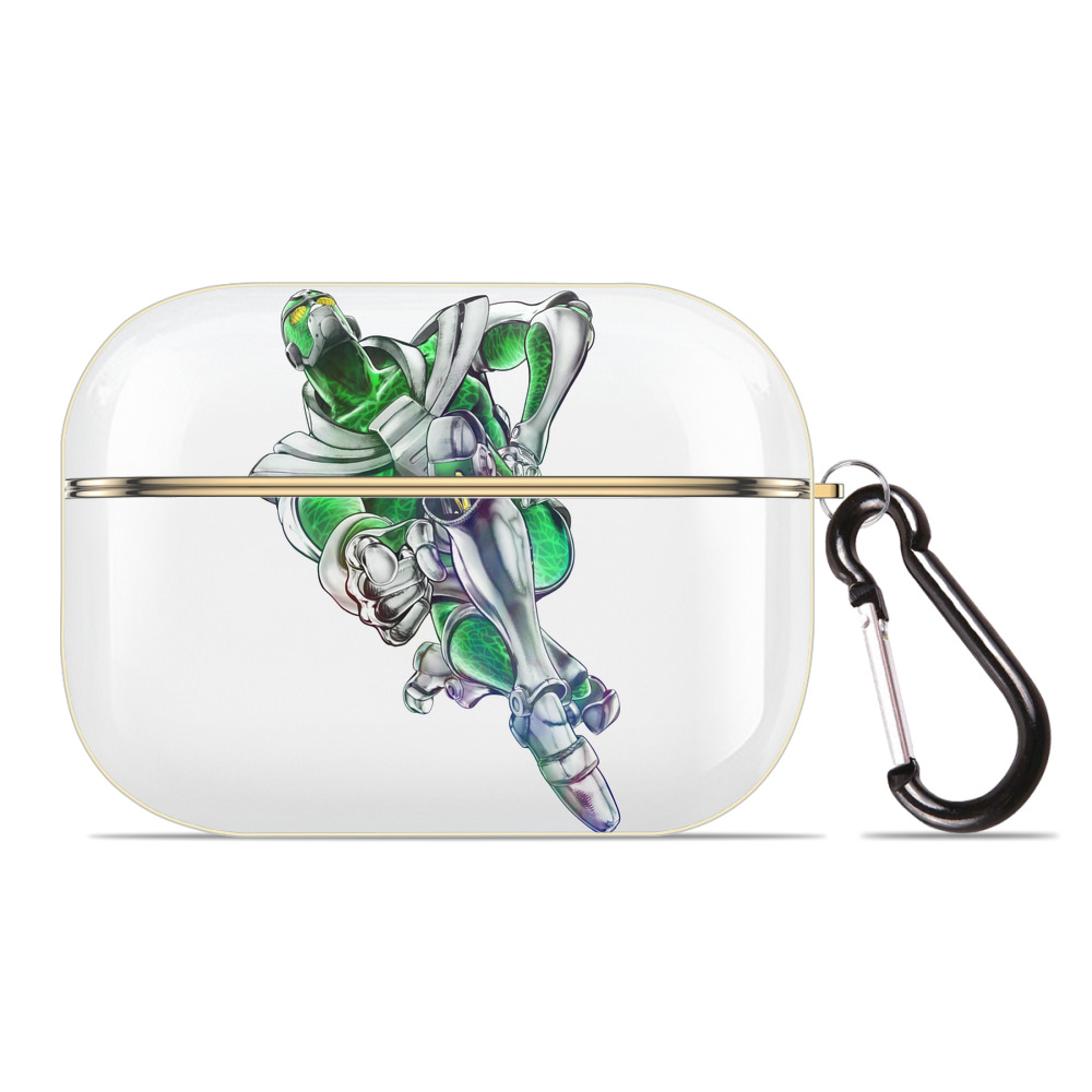 （画像用） ジョジョの奇妙な冒険 花京院 典明（かきょういん のりあき） JoJo's Bizarre Adventure Kakyoin Noriaki 【AirPods Pro用】ハードシェル保護ケース｜耐衝撃・防指紋・カラビナ付き商品仕様