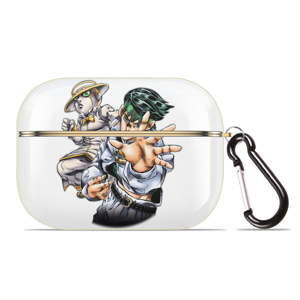 （画像用） ジョジョの奇妙な冒険 岸辺 露伴（きしべ ろはん） JoJo's Bizarre Adventure Rohan Kishibe 【AirPods Pro用】ハードシェル保護ケース｜耐衝撃・防指紋・カラビナ付き商品仕様