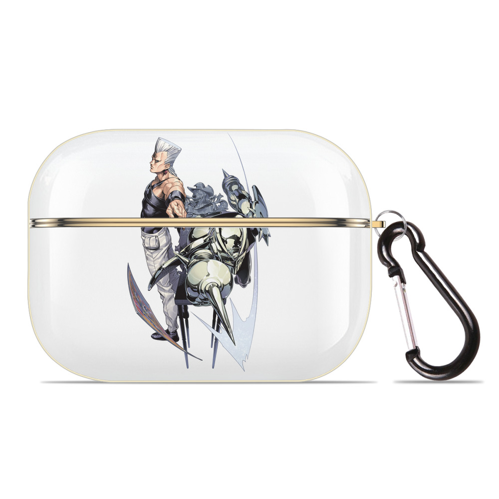 （画像用） ジョジョの奇妙な冒険 ジャン＝ピエール?ポルナレフ JoJo's Bizarre Adventure Jan Pierre Polnareff 【AirPods Pro用】ハードシェル保護ケース｜耐衝撃・防指紋・カラビナ付き商品仕様