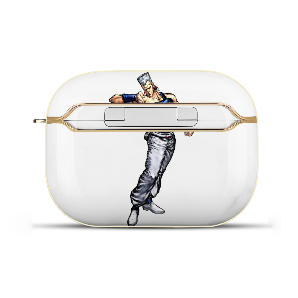 （画像用） ジョジョの奇妙な冒険 ジャン＝ピエール?ポルナレフ JoJo's Bizarre Adventure Jan Pierre Polnareff 【AirPods Pro用】ハードシェル保護ケース｜耐衝撃・防指紋・カラビナ付き商品仕様