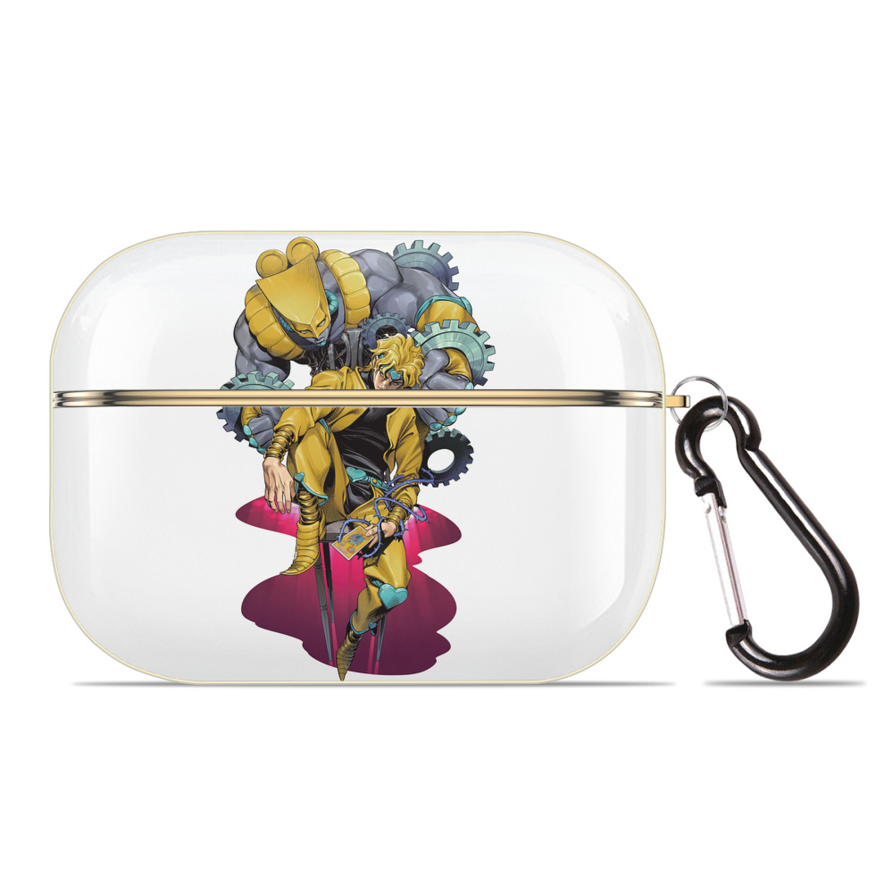 （画像用） ジョジョの奇妙な冒険 ディオ?ブランドー JoJo's Bizarre Adventure Dio Brando 【AirPods Pro用】ハードシェル保護ケース｜耐衝撃・防指紋・カラビナ付き商品仕様