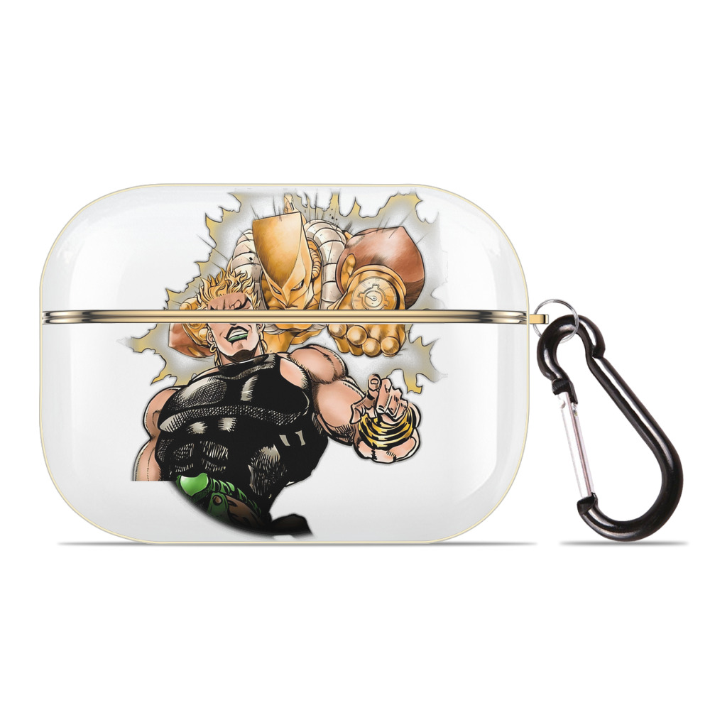 （画像用） ジョジョの奇妙な冒険 ディオ?ブランドー JoJo's Bizarre Adventure Dio Brando 【AirPods Pro用】ハードシェル保護ケース｜耐衝撃・防指紋・カラビナ付き商品仕様
