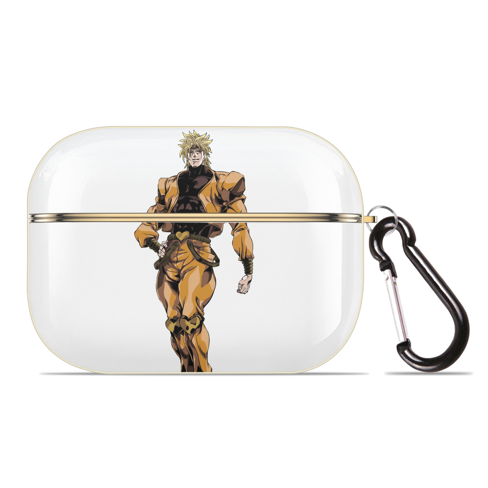 （画像用） ジョジョの奇妙な冒険 ディオ?ブランドー JoJo's Bizarre Adventure Dio Brando 【AirPods Pro用】ハードシェル保護ケース｜耐衝撃・防指紋・カラビナ付き商品仕様