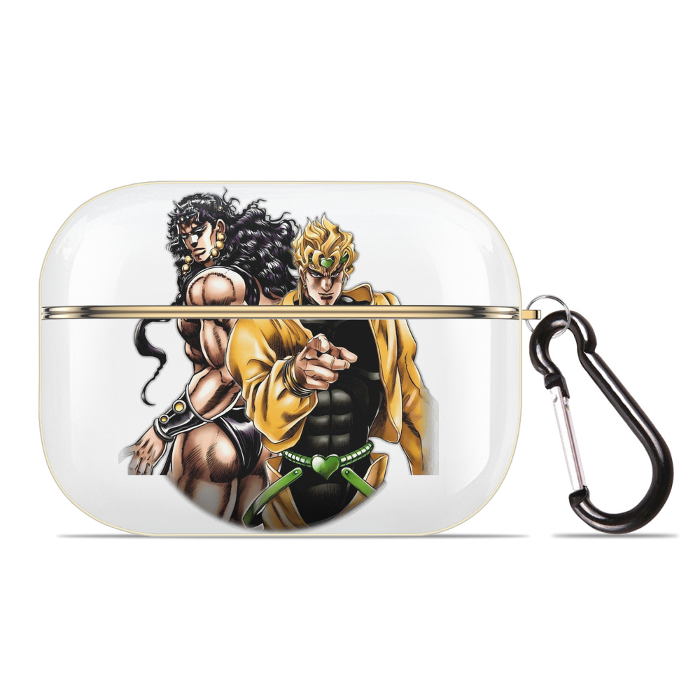 （画像用） ジョジョの奇妙な冒険 ディオ?ブランドー JoJo's Bizarre Adventure Dio Brando 【AirPods Pro用】ハードシェル保護ケース｜耐衝撃・防指紋・カラビナ付き商品仕様