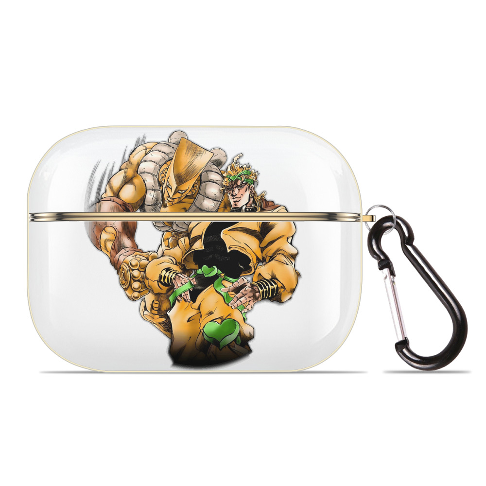 （画像用） ジョジョの奇妙な冒険 ディオ?ブランドー JoJo's Bizarre Adventure Dio Brando 【AirPods Pro用】ハードシェル保護ケース｜耐衝撃・防指紋・カラビナ付き商品仕様