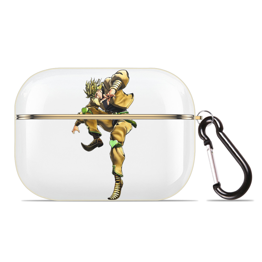 （画像用） ジョジョの奇妙な冒険 ディオ?ブランドー JoJo's Bizarre Adventure Dio Brando 【AirPods Pro用】ハードシェル保護ケース｜耐衝撃・防指紋・カラビナ付き商品仕様